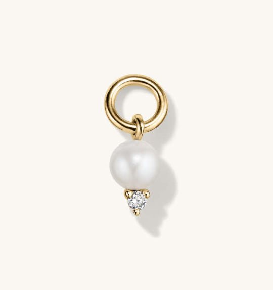 Organic Pearl Hoops - Image 2
